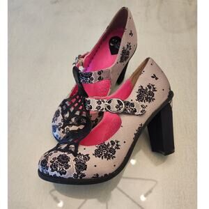 Hot Chocolate Design Women's Mary Jane Heels Dark Gothic Shoes SZ 35 Spooky